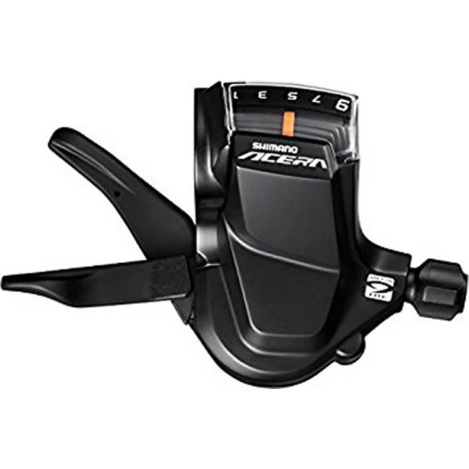 Шифтер SHIMANO ACERA, M3000, правый, 9 скоростей, трос 2050 мм ESLM3000RA Шифтер SHIMANO ACERA, M3000, правый, 9 скоростей, трос 2050 мм ESLM3000RA