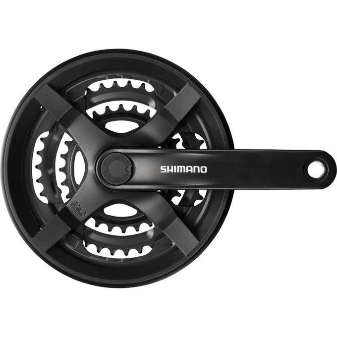 Система SHIMANO TOURNEY TY301, 175 мм, квадрат, 42/34/24, с защитой, черный, без упаковки AFCTY301E244CL